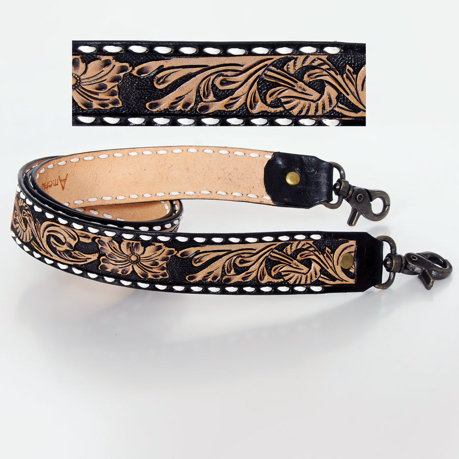 American Darling ADSTF112WHBU Hand Tooled Genuine Leather Crossbody by Hilason – Cowboy and equestrian accessories