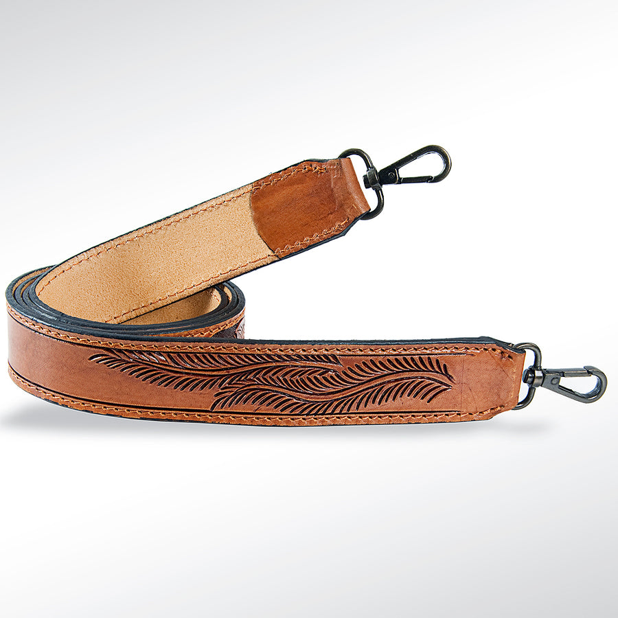 American Darling Hand Tooled Genuine Leather Crossbody Handle Strap for Bags Phone Wallet Purse Clutch