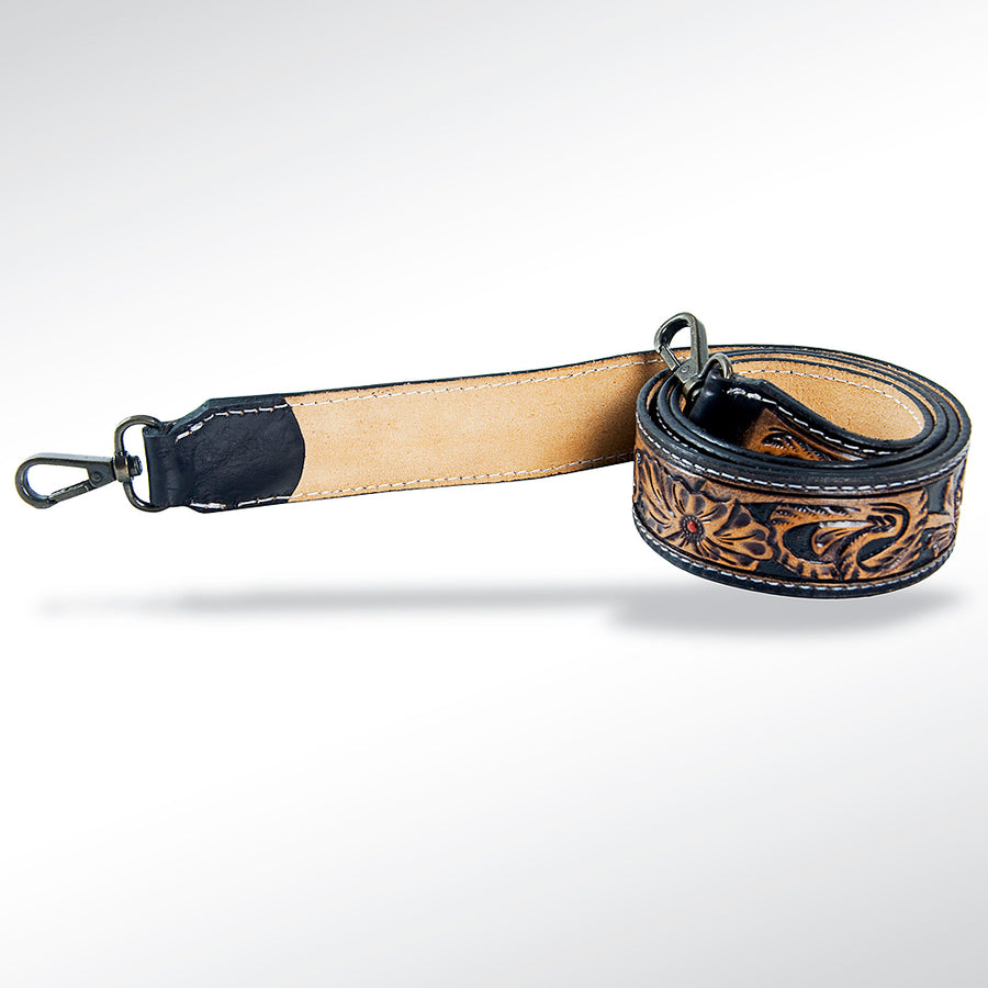 American Darling Hand Tooled Genuine Leather Crossbody Handle Strap for Bags Phone Wallet Purse Clutch