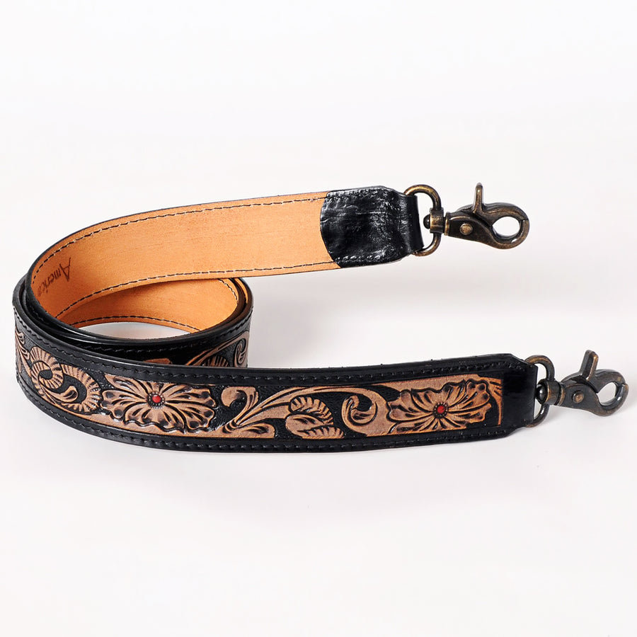 American Darling Hand Tooled Genuine Leather Crossbody Handle Strap for Bags Phone Wallet Purse Clutch