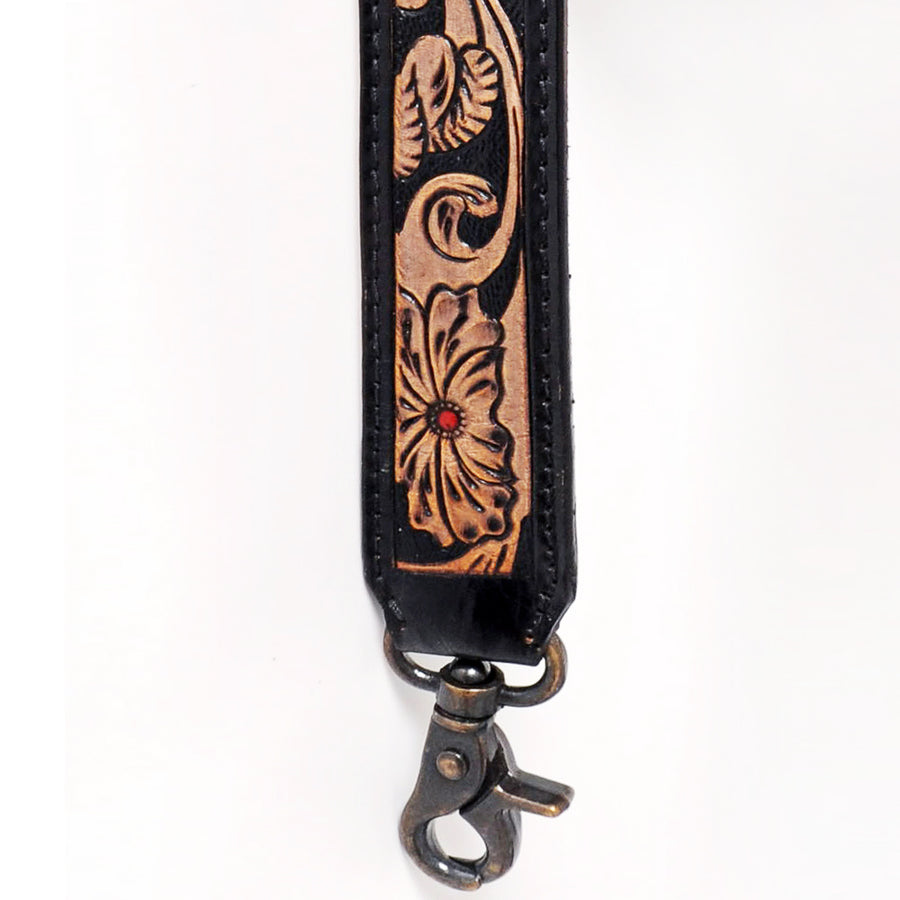 American Darling Hand Tooled Genuine Leather Crossbody Handle Strap for Bags Phone Wallet Purse Clutch