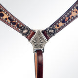 American Darling Western Horse Floral Headstall Tack Set Genuine Leather