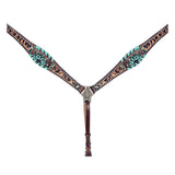 American Darling Western Horse Floral Headstall Tack Set Genuine Leather