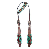 American Darling Western Horse Floral Headstall Tack Set Genuine Leather