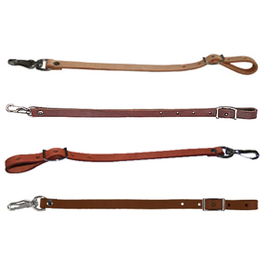 1/2 In X 18 In Hilason Horse Leather Back Cinch Connector Strap W/ Snap