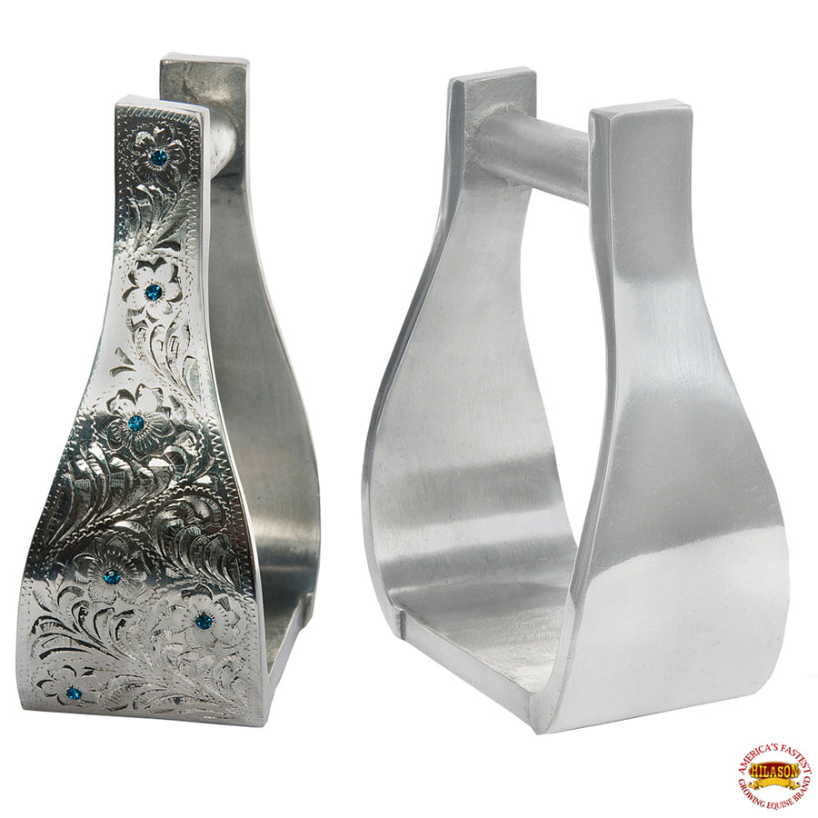 HILASON H. W. Saddle Engraved Metal Roper Stirrups | Riding Ranch by Hilason – Cowboy and equestrian accessories