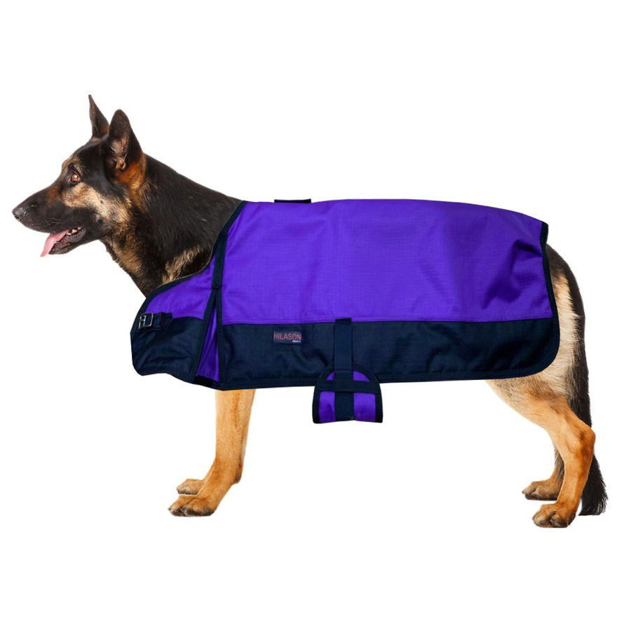 Small Hilason 200 gsm 600D Winter Turnout Waterproof Dog Blanket Purple - Uhorse