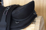 HILASON Large 19 in Western Bareback Horse Saddle Pleasure Trail Riding Treeless Black | Pad for Horses