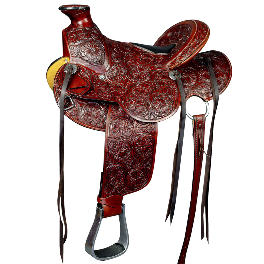 12 In W. Leather Youth Child H. Saddle Trail Ranch Roper by Hilason – Cowboy and equestrian accessories