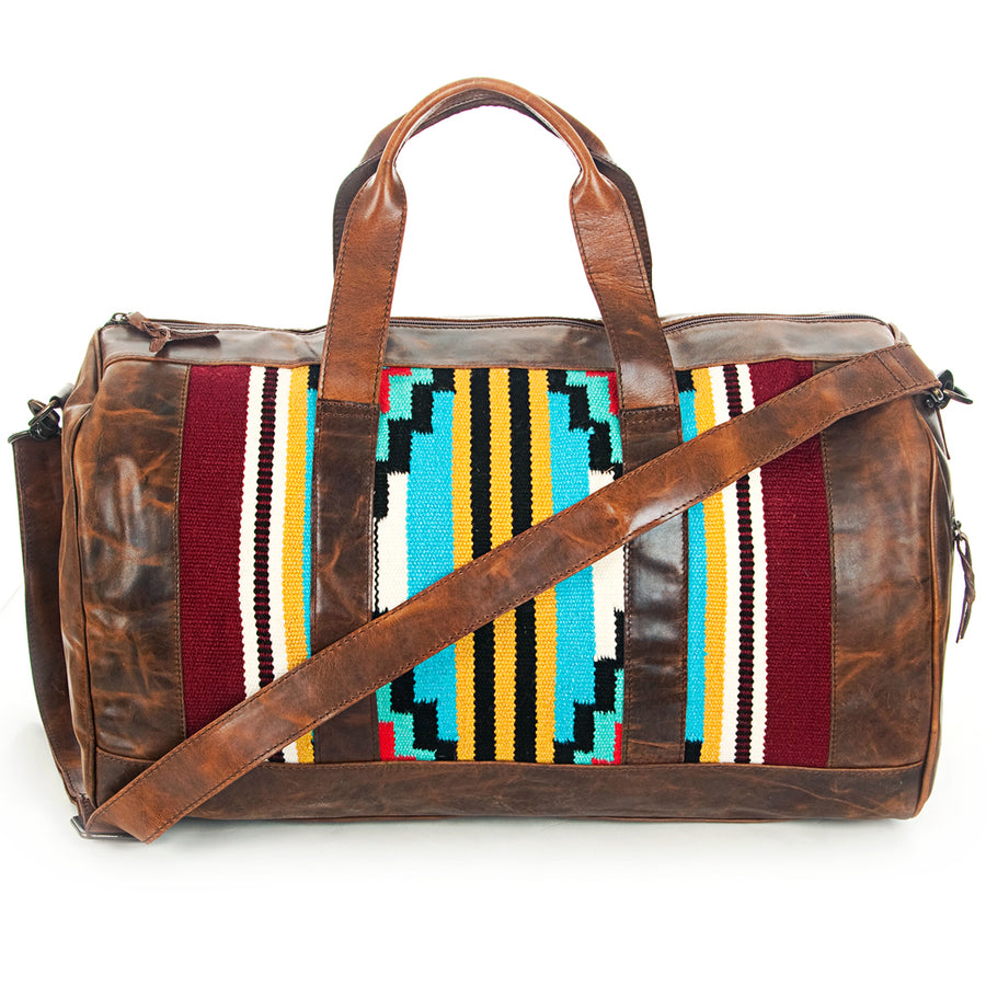American Darling Duffel Saddle Blanket Genuine Leather Western Women Bag | Handbag Duffel Weekend