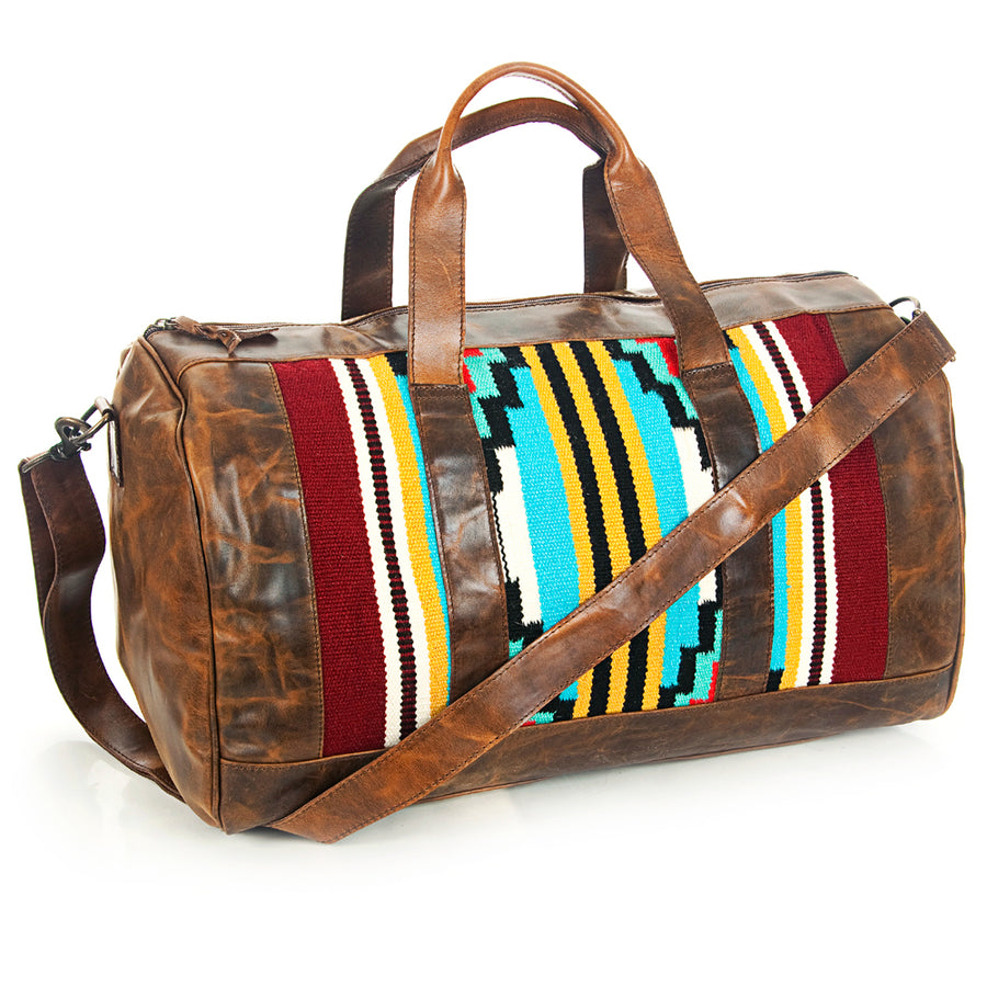American Darling Duffel Saddle Blanket Genuine Leather Western Women Bag | Handbag Duffel Weekend