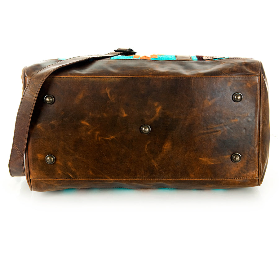 American Darling Duffel Saddle Blanket Genuine Leather Western Women Bag | Handbag Duffel Weekend