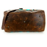 American Darling Duffel Saddle Blanket Genuine Leather Western Women Bag | Handbag Duffel Weekend