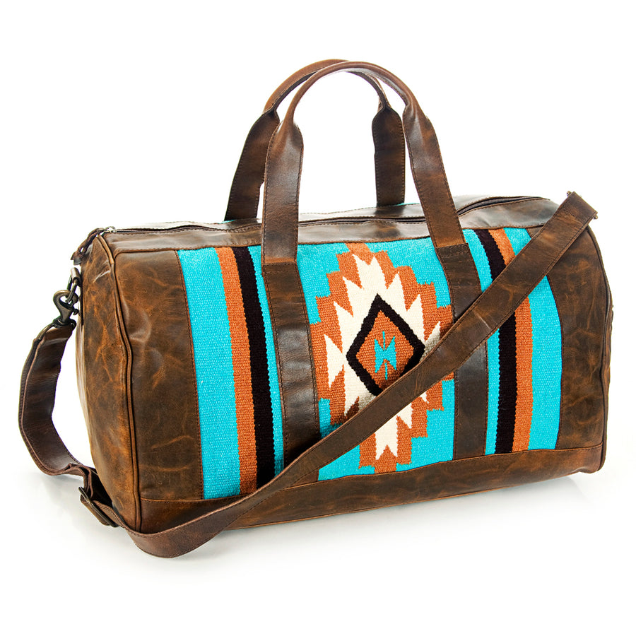 American Darling Duffel Saddle Blanket Genuine Leather Western Women Bag | Handbag Duffel Weekend