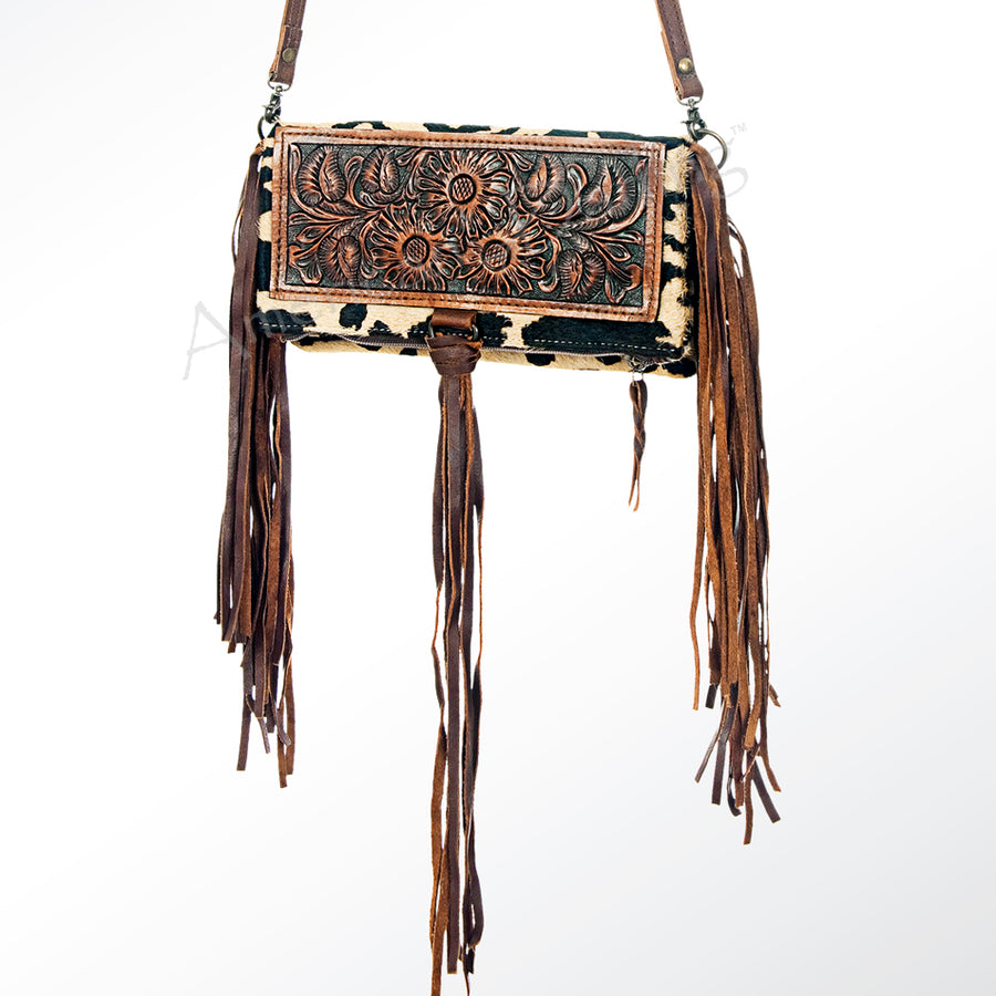 GIBG215 American Darling Hand Tooled Genuine Leather Women Bag W. by Hilason – Cowboy and equestrian accessories