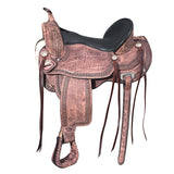 16 In HILASON Western Horse Saddle American Leather Flex Tree Trail and Pleasure Rough Out - Uhorse
