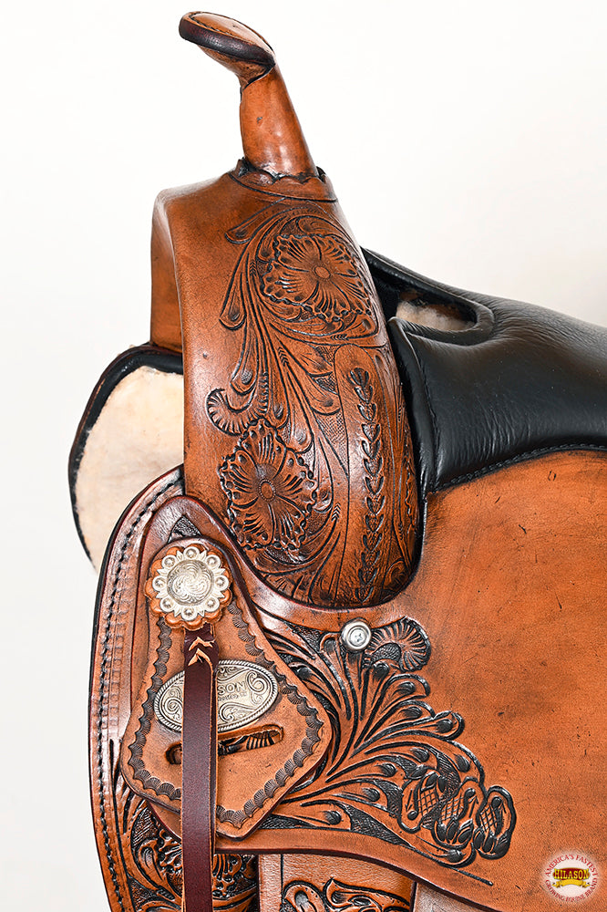 HILASON Western Horse Saddle American Leather Flex Tree Trail & Pleasure Antique Brown | for Horses