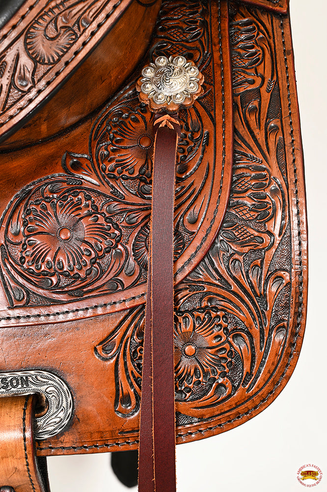 HILASON Western Horse Saddle American Leather Flex Tree Trail & Pleasure Antique Brown | for Horses