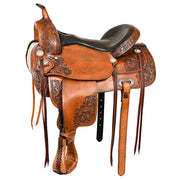 HILASON Western Horse Saddle American Leather Flex Tree Trail & Pleasure Antique Brown | for Horses