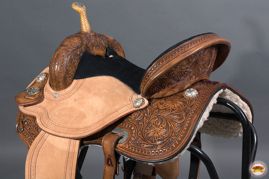 HILASON Western Horse Saddle American Leather Barrel Flex Tree Trail | for Horses