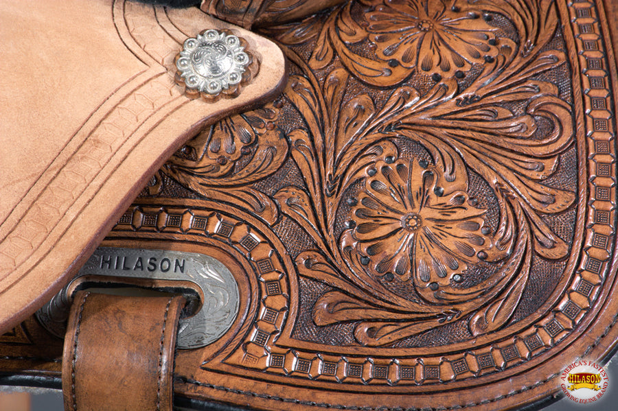 HILASON Western Horse Saddle American Leather Barrel Flex Tree Trail | for Horses