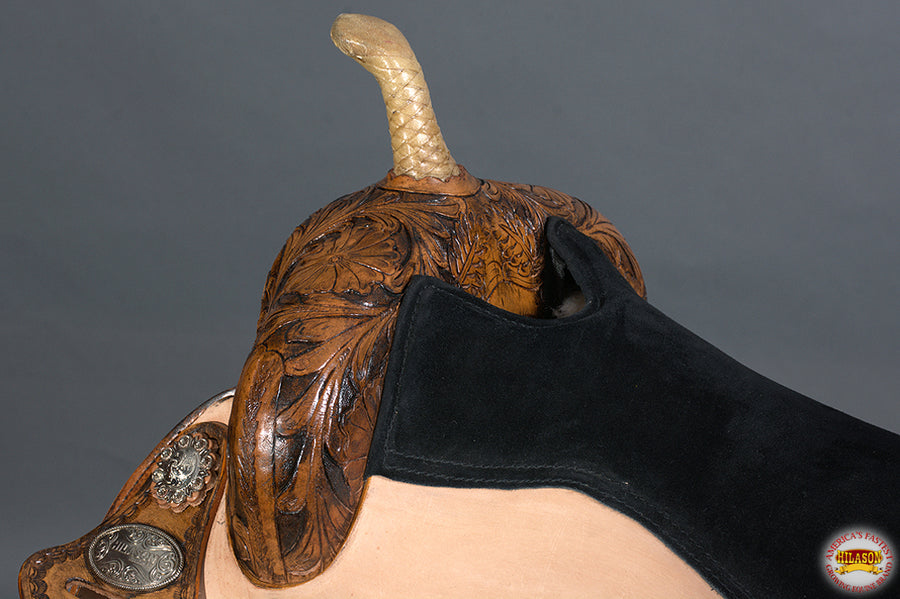 HILASON Western Horse Saddle American Leather Flex Trail Barrel | for Horses