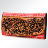 American Darling ADBG572 Wallet Hand Tooled Genuine Leather Women Bag Western Handbag Purse