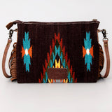 American Darling Saddle Blanket Genuine Leather Women Bag Western Handbag Purse