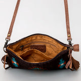 American Darling CrossBody Bag Saddle Blanket Fabric Genuine Leather Western Women Handbag Purse | for Cute Travel