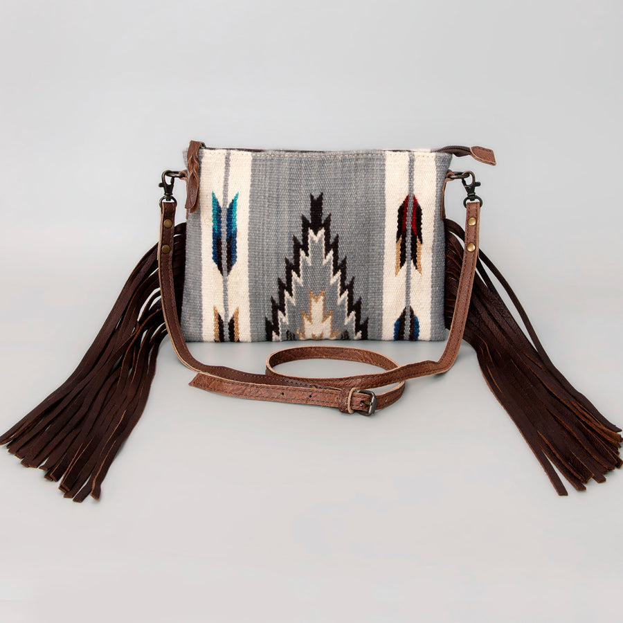 American Darling CrossBody Bag Saddle Blanket Fabric Genuine Leather Western Women Handbag Purse | for Cute Travel