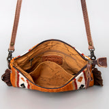 American Darling CrossBody Bag Saddle Blanket Fabric Genuine Leather Western Women Handbag Purse | for Cute Travel