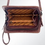 American Darling ADBG485D7 Organiser Saddle Blanket Genuine Leather Women Bag Western Handbag Purse