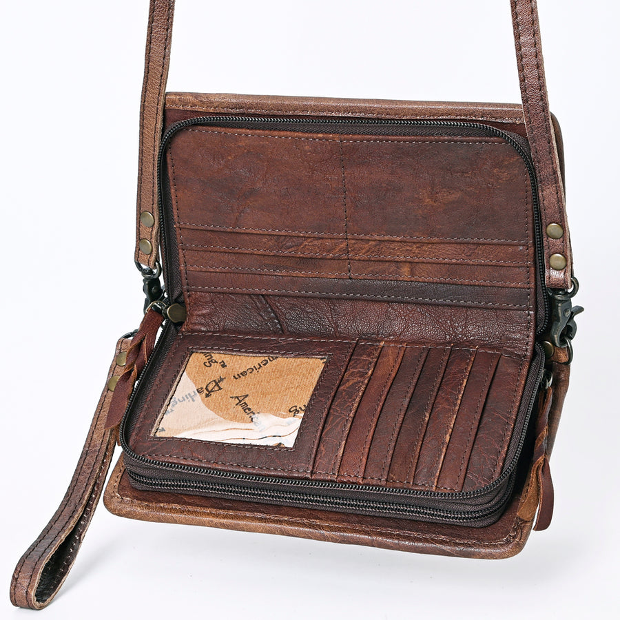American Darling Organizer Hair On Genuine Leather Western Women Bag Handbag Purse | for Cute Travel