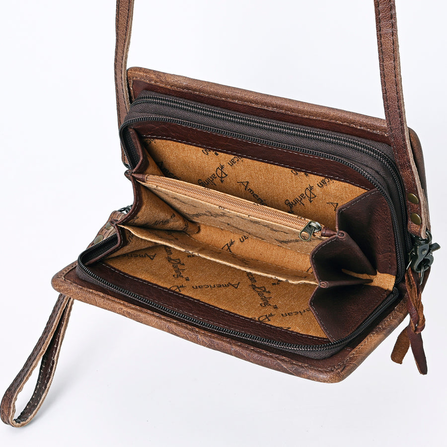American Darling Organizer Hair On Genuine Leather Western Women Bag Handbag Purse | for Cute Travel