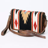 American Darling ADBG485D10 Organiser Saddle Blanket Genuine Leather Women Bag Western Handbag Purse