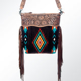 American Darling Signature Crossbody Hand Tooled Saddle Blanket Genuine Leather Women Bag Western Handbag Purse