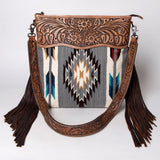 American Darling Signature Crossbody Hand Tooled Saddle Blanket Genuine Leather Women Bag Western Handbag Purse