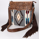 American Darling Signature Crossbody Hand Tooled Saddle Blanket Genuine Leather Women Bag Western Handbag Purse