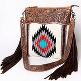 American Darling Signature Crossbody Hand Tooled Saddle Blanket Genuine Leather Women Bag Western Handbag Purse