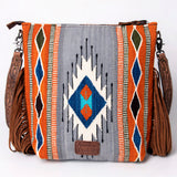 American Darling Cross Body Hand Tooled Saddle Blanket Genuine Leather