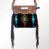 American Darling Clutch Hand Tooled Saddle Blanket Genuine Leather Women Bag Western Handbag Purse