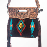 American Darling Clutch Hand Tooled Saddle Blanket Genuine Leather Women Bag Western Handbag Purse