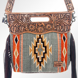 American Darling Clutch Hand Tooled Saddle Blanket Genuine Leather Women Bag Western Handbag Purse