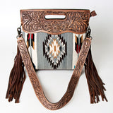 American Darling Clutch Hand Tooled Saddle Blanket Genuine Leather Women Bag Western Handbag Purse