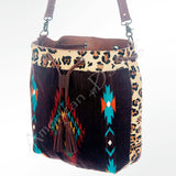 American Darling Hand Woven Saddle Blanket and Hair-On Cowhide Western Bucket Bag - Uhorse
