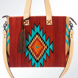 American Darling Tote Saddle Blanket Genuine Leather Women Bag Western Handbag Purse