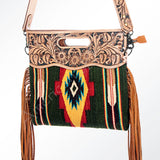 American Darling ADBG496B Clutch Hand Tooled Saddle Blanket Genuine Leather Women Bag Western Handbag Purse