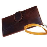 American Darling Hand Tooled Floral Wristlet Bag - Western Leather Handcrafted Wallet - Uhorse