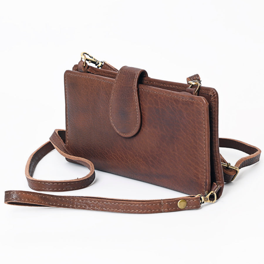 American Darling Handcrafted Western Leather Wristlet - Uhorse