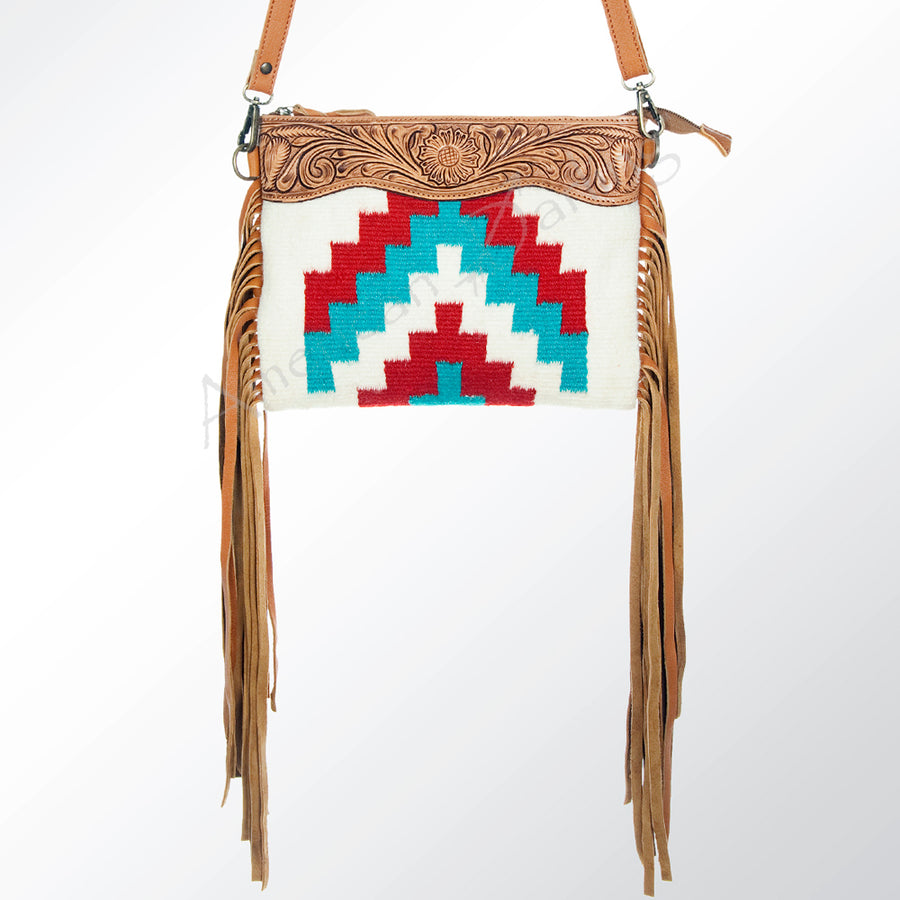 American Darling Cross Body Hand Tooled Saddle Blanket Genuine Leather Western Women Bag Handbag Purse | Crossbody for Cute